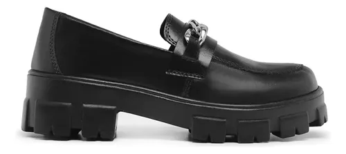 Mocassim Feminino Tratorado Corrente Verniz Confortavel
