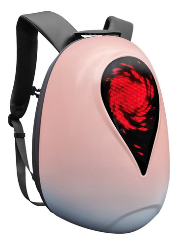 Mochila Impermeable Moto Con Ojos Led(puede Guardar Casco) Rosa