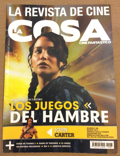 Revista De Cine Fantástico La Cosa Nro 185 Marzo 2012