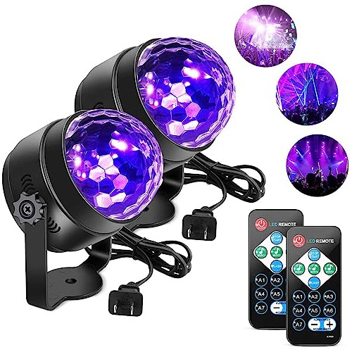 Uv Black Lights For Glow Party, 6w Disco Ball Led Party...