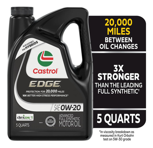 Aceite Sintético Castrol 0w-20 20,000 Millas 4.73l