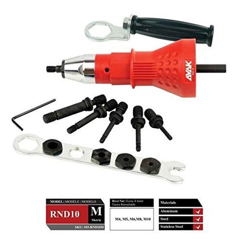 Rnd Rivet Nut Drill Adapter (metric)