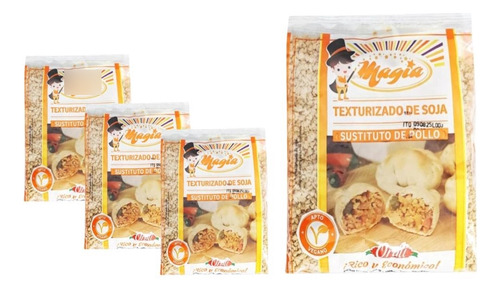 Soja Texturizada Sustituto Carnico Sabor Pollo Orali 250g X4