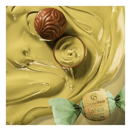 10 Trufas De Pistache Cacau Show Delicia Cremosa Atacado