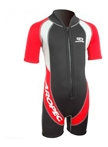 Imagen 1 de 2 de Traje Neopreno Buceo Aropec Niño Rojo