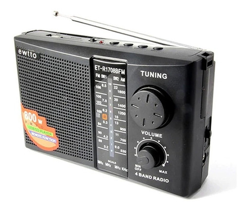 Radio Fm/am/usb/bluethooth/bateria Recargable/control/