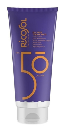 Protetor Solar Vagano Ricosol Fps50 Toque Seco Oil-free 180g