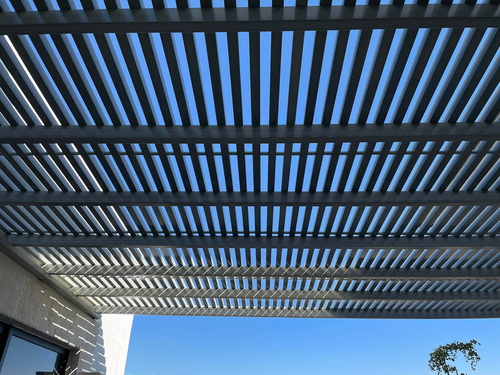 Cuadrado Pérgola Decorativo 2x2 Zeromadera (2 Pzas 1.5mts) Color Gris