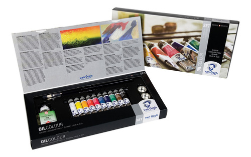 Kit De Pintura A Óleo Van Gogh 10 Cores + Acessórios