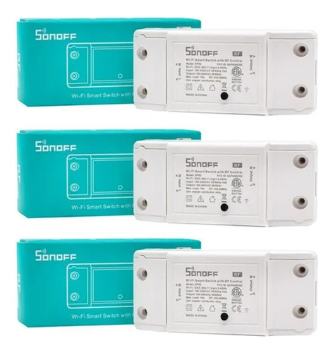 Paquete De 3 Interruptores Sonoff Basic Switch Smart Home