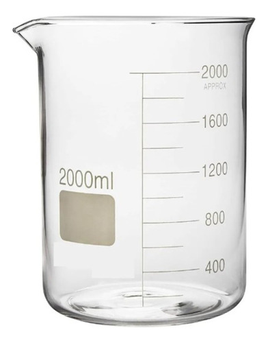 Vaso De Precipitado 2000ml Vidrio Boro 3.3 Graduado *inlabs*