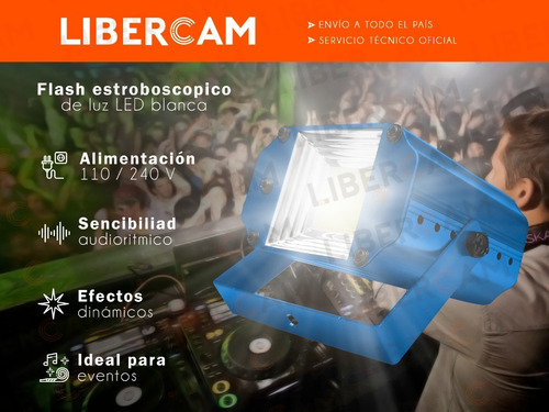 Flash De Led Audioritmico Cob Fiestas Dj Luz Estroboscopico