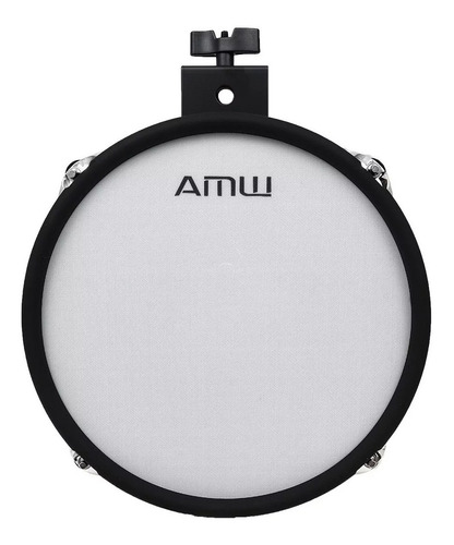 Pad Amw Bateria Eletrônica 10'' Em Mesh Dual Zone Pro . Loja Cor Preto e Branco