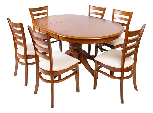 Juego De Comedor Madera 6 Sillas. En Caja, Tienda Max