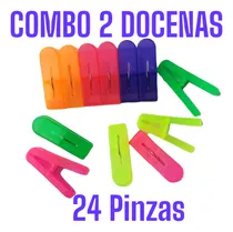 Comprar Prácticas Pinzas,ganchos Para Tender Ropa.combo De 24 Piezas