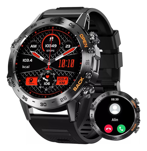 Smartwatch Melanda K52 Negro Silicona Deportivo Militarx