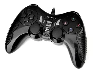 Joystick Gamepad Netmak Speed Dual Shock Para Play 2