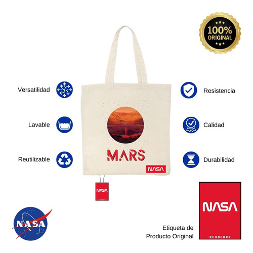 Bolsa Tote Bag Nasa Mars