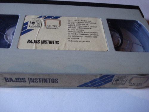 Vhs Bajos Instintos