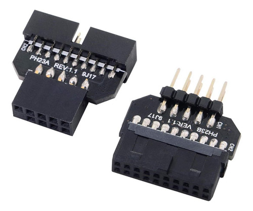 Adaptador Hembra Reversible Usb 2.0 9 Pin A Usb 3.0 20 Pin