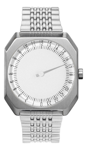 Slow Jo 01 - Reloj Swiss Made De Una Mano Y 24 Horas - Acero