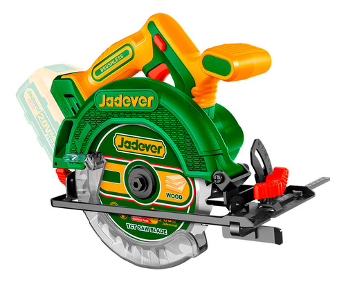 Sierra Circular Inalambrica A Bateria 20v 3.0ah Jadever Color Verde