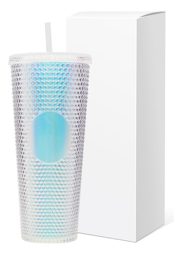 Vaso Starbuck Doble Pared Texturizado 750 Ml Tapa Y Popote