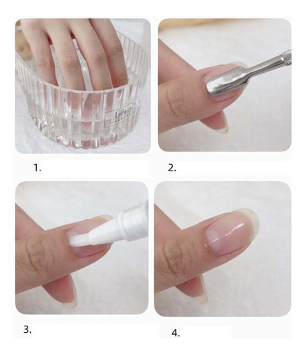 2 Recipiente Para Remojo De Uñas Se Adapta A La Curva Claro