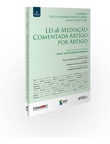 Lei De Mediação Comentada Artigo Por Artigo 2ª Edição (2020)