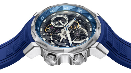 Reloj Skeleton Auto Feice Fm511 Para Hombre, 5 Atm, Correa D
