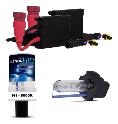 Kit Xênon Completo H1 H3 H4-2 H7 H8 H11 H16 Hb3 Hb4 8000k