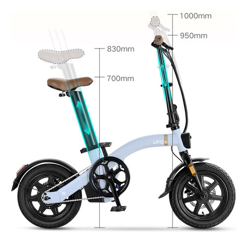 Yadea Ufos E-bike Para Desplazamientos Cortos Urbanos36v6 Ah