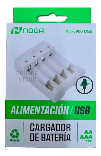 NG-5900 USB // CARGADOR USB PARA 4 PILAS RECARGABLES