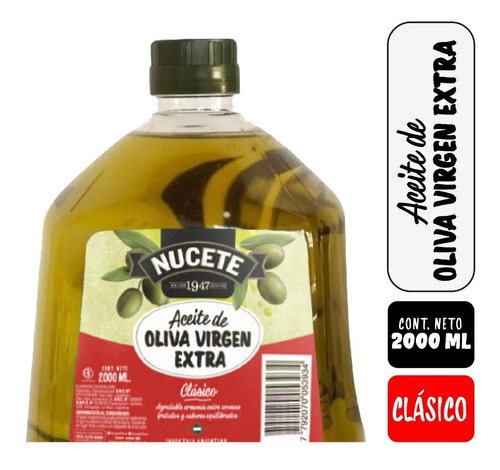 Aceite De Oliva Extra Virgen Nucete En Bidon 2 Litros