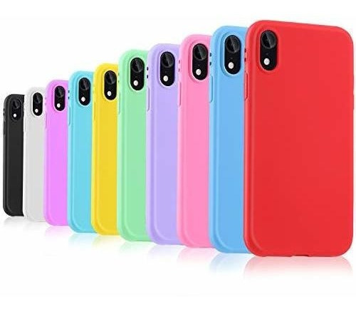 Pofesun Carcasa De Silicona Para iPhone XR Ultrafina Flexibl