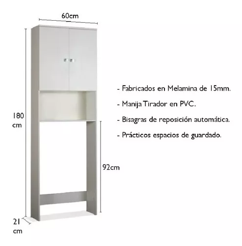 SOBRE INODORO 2 PUERTAS 60 cm