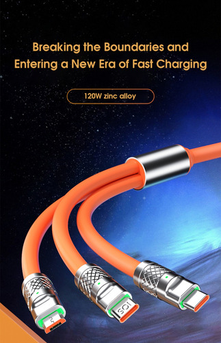 3 En 1 Multifunción Carga Rápida Cable De Datos Cable Usb
