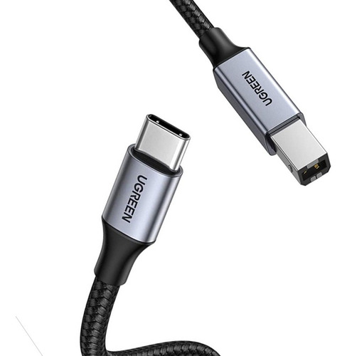 Cable Usb C 2.0 (b) Nylon (1m) Premium Windows Pc Durable