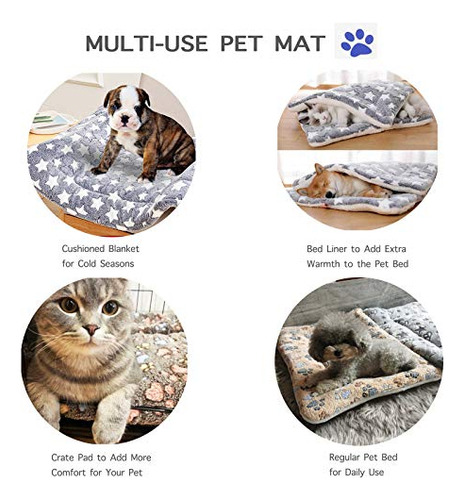 Cama Mascotas Reversible, Suave Y Lavable, Para Perros Y