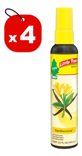 Ambientador Little Trees Pump Spray 103ml Vainilla X4 Unid