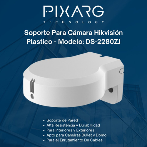 Soporte Montaje Pared Hikvision Cámara Exterior Ds-2280zj