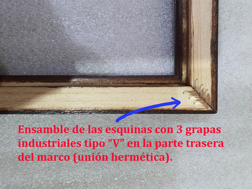 1 Marcos De Madera 40x50cm Todo Incluido Vidrio Claro Negro Liso