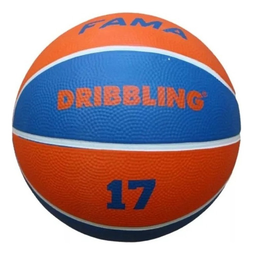 Pelota Basquet N 3 Dribbling Goma Entrenamiento Drb Basket Color Azul/Naranja