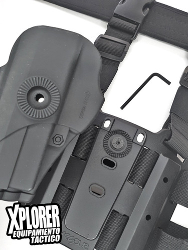 Imagen 6 de 10 de Funda Pistolera Tactica Rescue Nivel 2 Bersa Tpr9