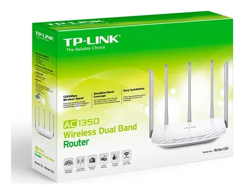 Router Wi-Fi 5 TP-Link Archer C60 AC1350 MU-MIMO blanco