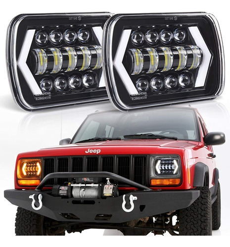 Par Faros 5x7 Para Cherokee Nissan Toyota Pickup D21 Yj