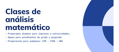 Imagen 2 de 4 de Clases De Estadística Y Análisis Matemático