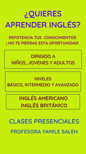 Clases Particulares De Inglés A Domicilio