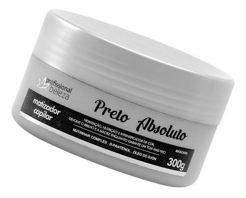 Imagem 1 de 5 de Máscara Matizador Preto Absoluto Profissional Beleza 300g