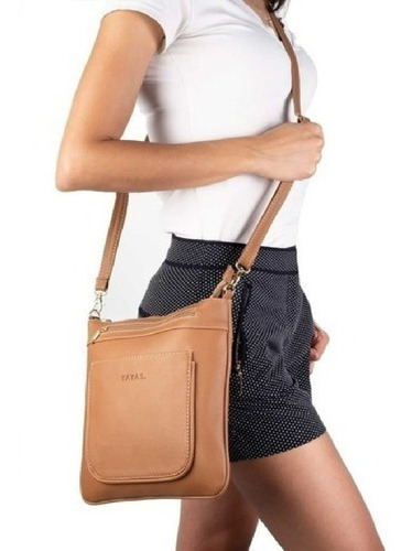 Bolsa Crossbody Travel Mariconera Bandolera Yayas Color Camel